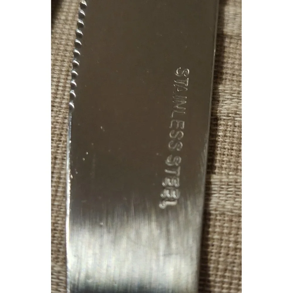 Stanley Roberts Lucite Flatware 18/8 Stainless‎ Steel  Fork/Spoon/Knife Set/4